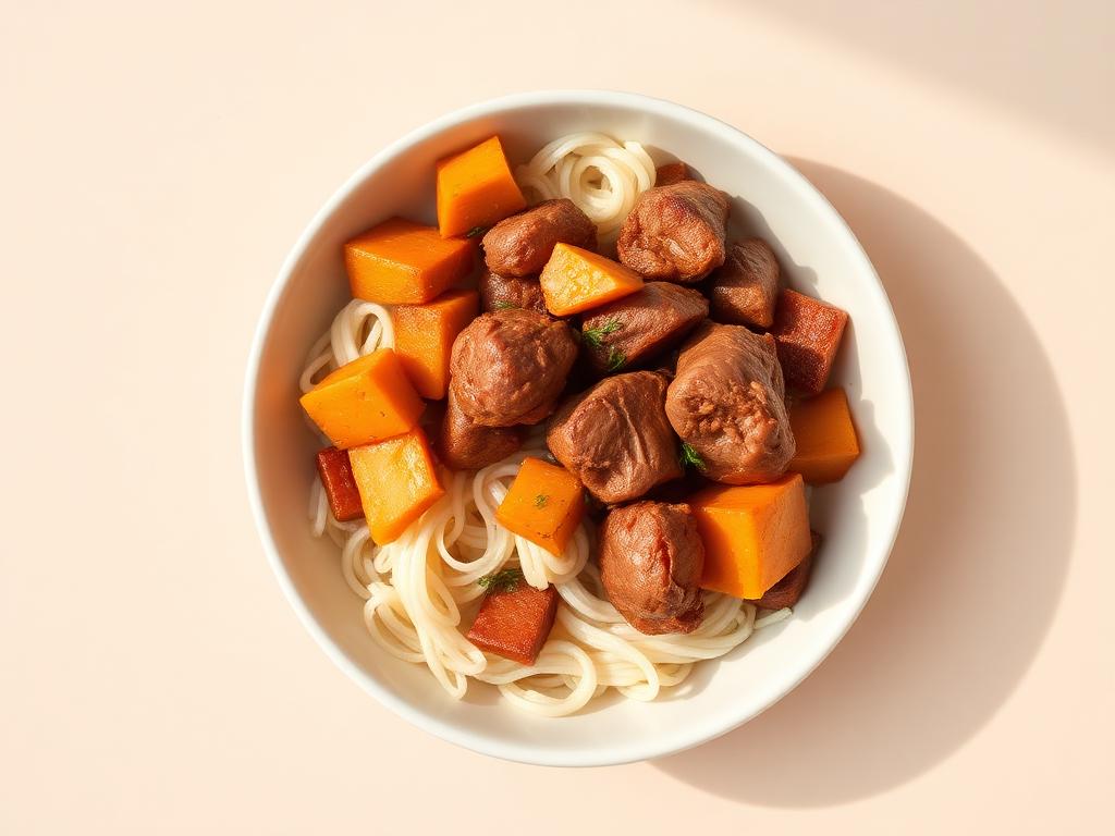 Refeição natural da Linha Fit no sabor suíno